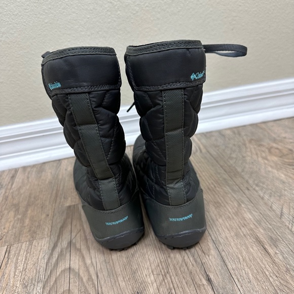 Columbia Womens 9 Winter Boots Quilted Gray Omni-Tech Waterproof Snow - Picture 3 of 5